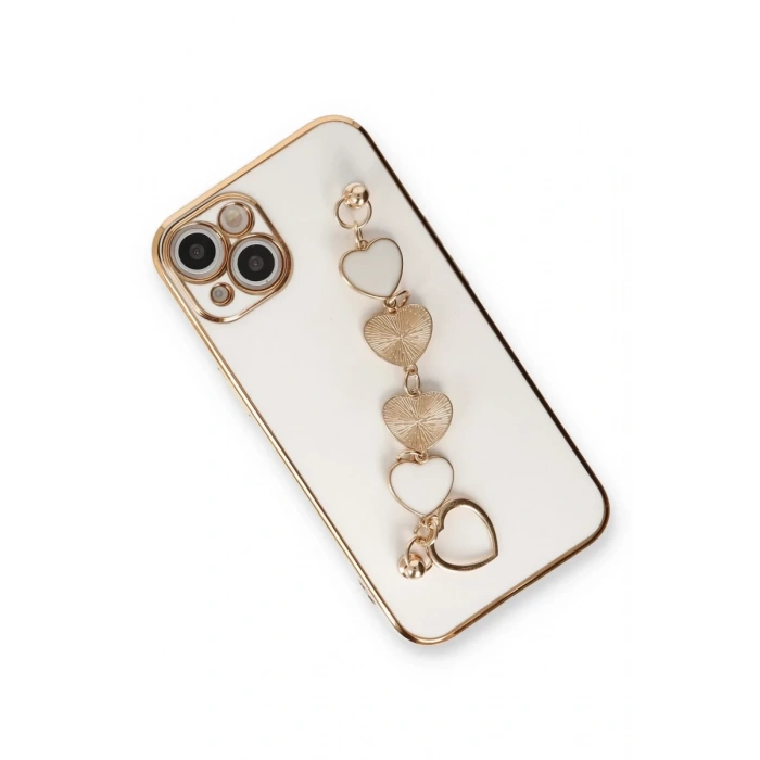 Apple iPhone 14 Plus Uyumlu Kılıf Esila Silikon - Beyaz