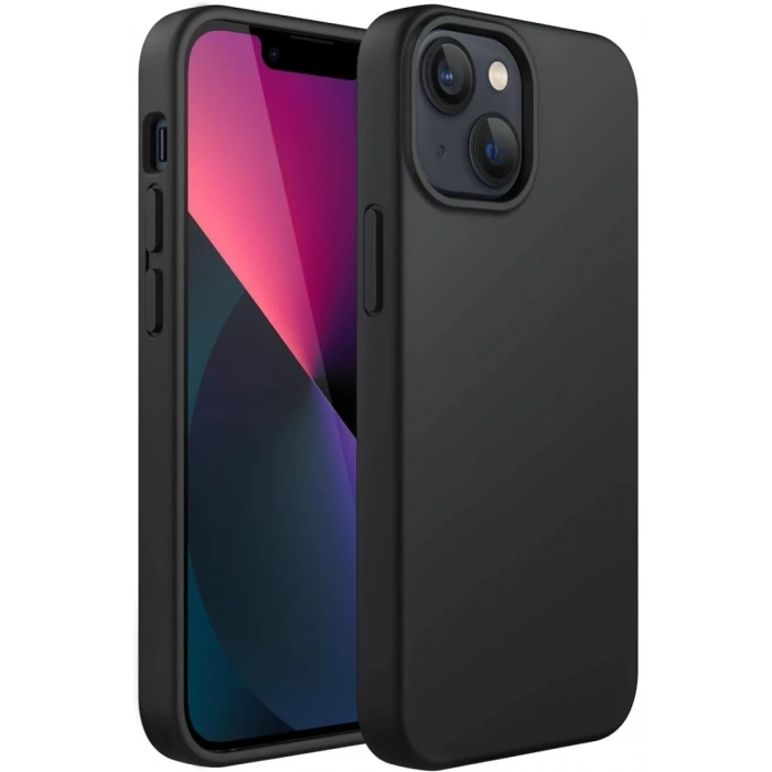 Apple iPhone 14 Plus Uyumlu Kılıf First Silikon - Siyah