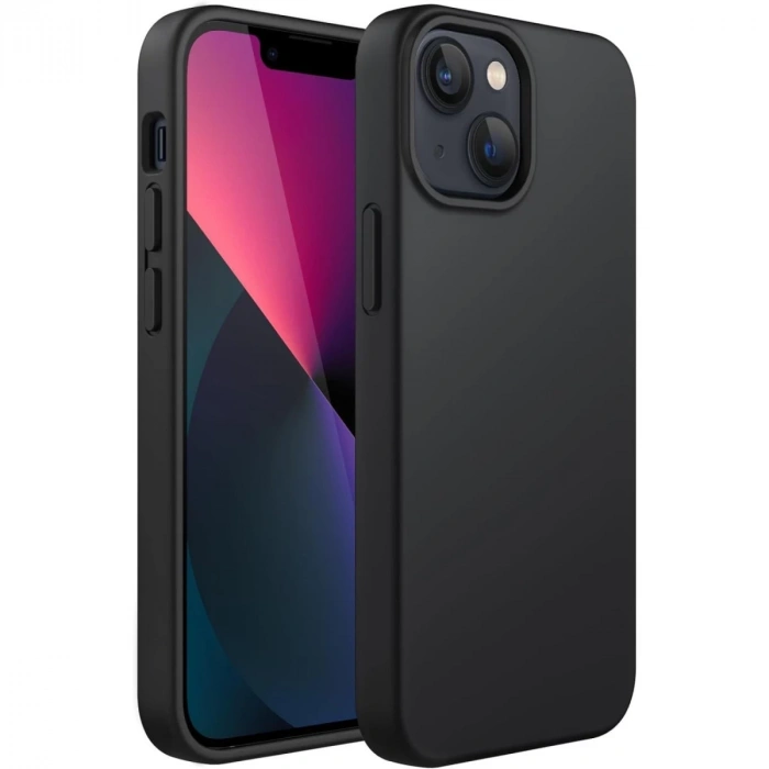 Apple iPhone 14 Plus Uyumlu Kılıf First Silikon - Siyah