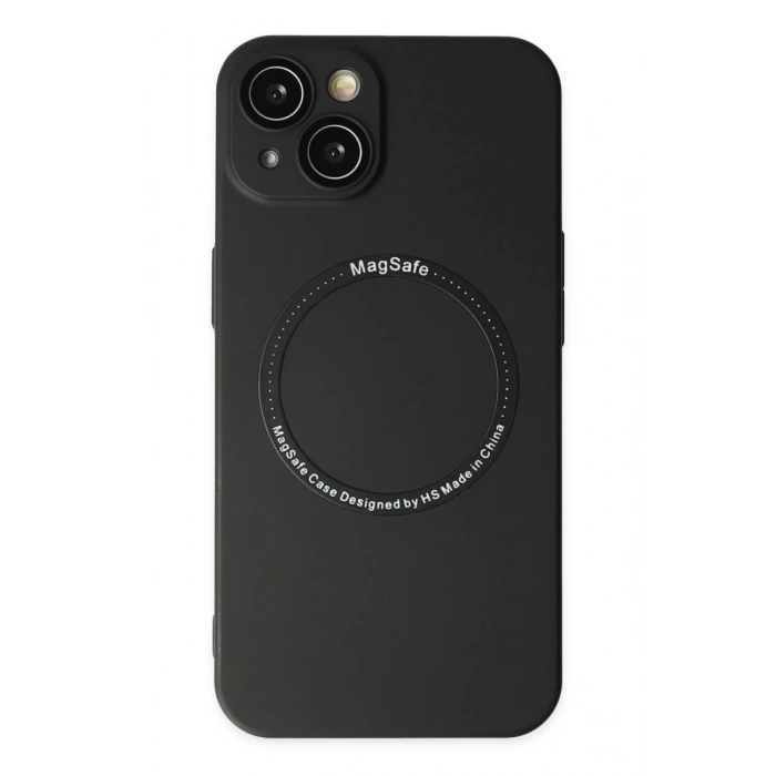 Apple iPhone 14 Plus Uyumlu Kılıf Jack Magneticsafe Lens Silikon - Siyah