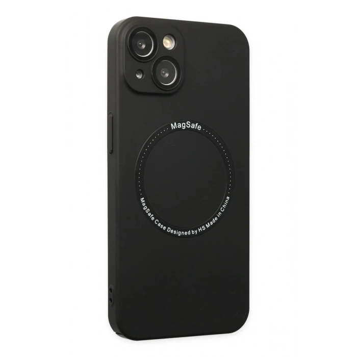 Apple iPhone 14 Plus Uyumlu Kılıf Jack Magneticsafe Lens Silikon - Siyah