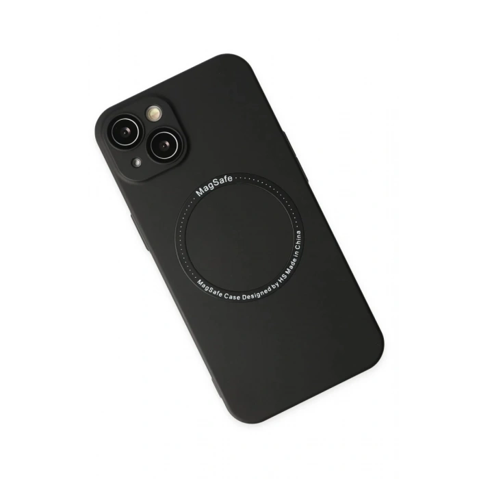 Apple iPhone 14 Plus Uyumlu Kılıf Jack Magneticsafe Lens Silikon - Siyah