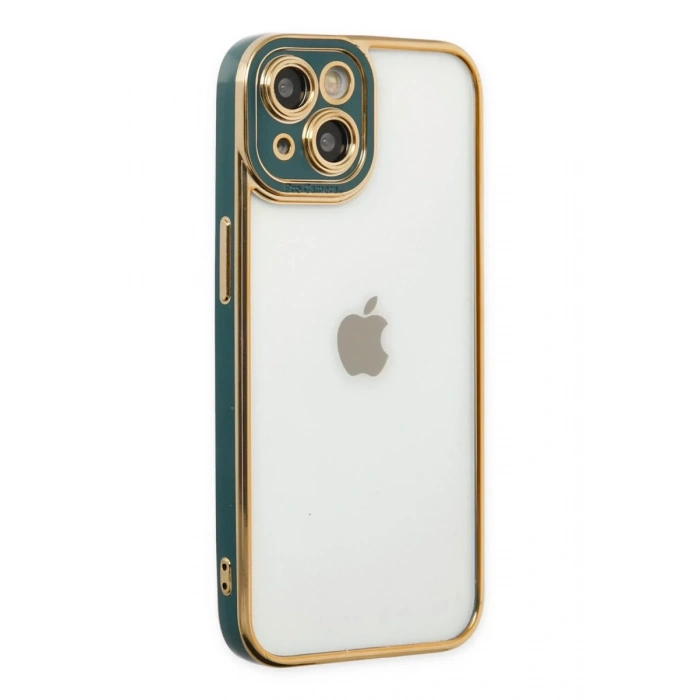 Apple iPhone 14 Plus Uyumlu Kılıf Liva Lens Silikon - Yeşil