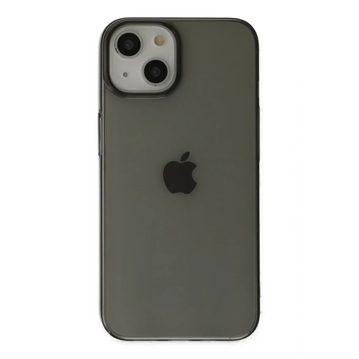 Apple iPhone 14 Plus Uyumlu Kılıf Pc Sert Şeffaf Kapak - Siyah