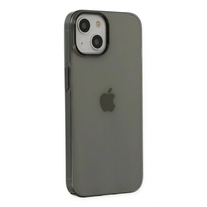 Apple iPhone 14 Plus Uyumlu Kılıf Pc Sert Şeffaf Kapak - Siyah