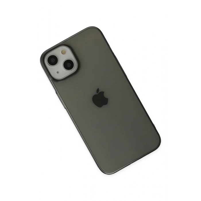 Apple iPhone 14 Plus Uyumlu Kılıf Pc Sert Şeffaf Kapak - Siyah