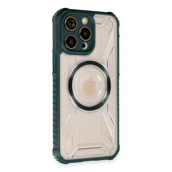 Apple iPhone 14 Pro Max Kılıf Prag Magneticsafe Kapak - Koyu Yeşil