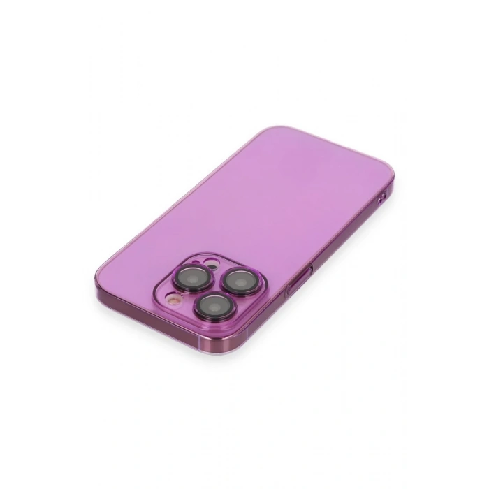 Apple iPhone 14 Pro Max Uyumlu Kılıf Armada Lensli Kapak - Mor