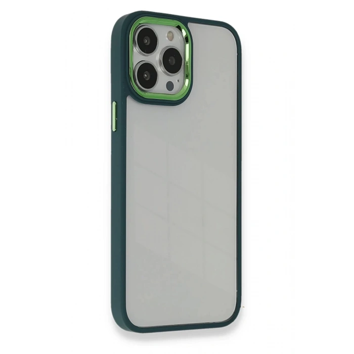 Apple iPhone 14 Pro Max Uyumlu Kılıf Dora Kapak - Haki Yeşil