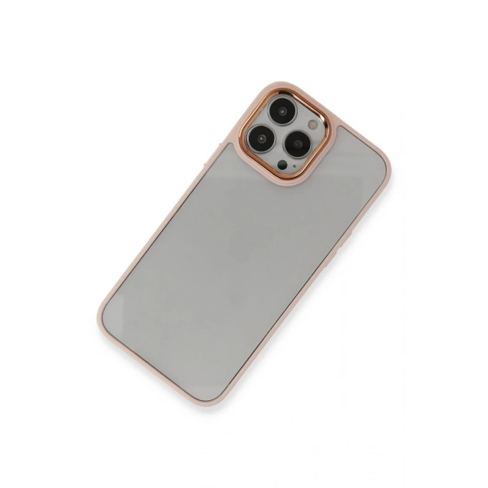 Apple iPhone 14 Pro Max Uyumlu Kılıf Dora Kapak - Pudra