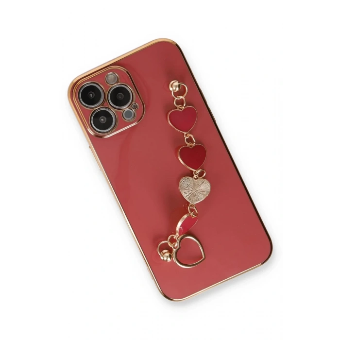 Apple iPhone 14 Pro Max Uyumlu Kılıf Esila Silikon - Kırmızı