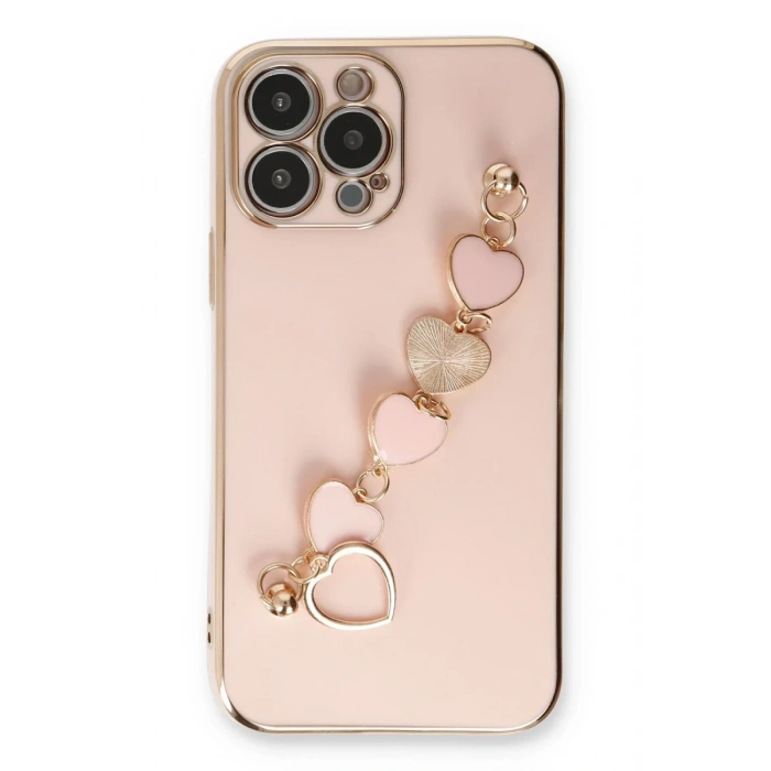 Apple iPhone 14 Pro Max Uyumlu Kılıf Esila Silikon - Pudra