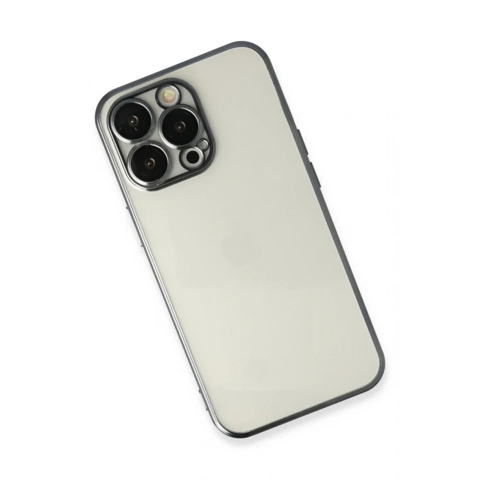 Apple iPhone 14 Pro Max Uyumlu Kılıf Lensli Silikon - Siyah