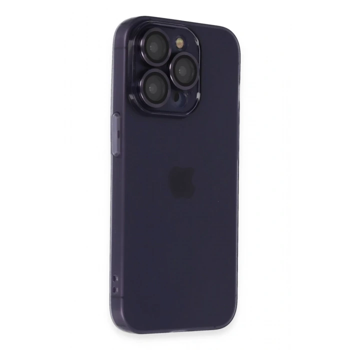 Apple iPhone 14 Pro Max Uyumlu Kılıf Luko Lens Silikon - Siyah