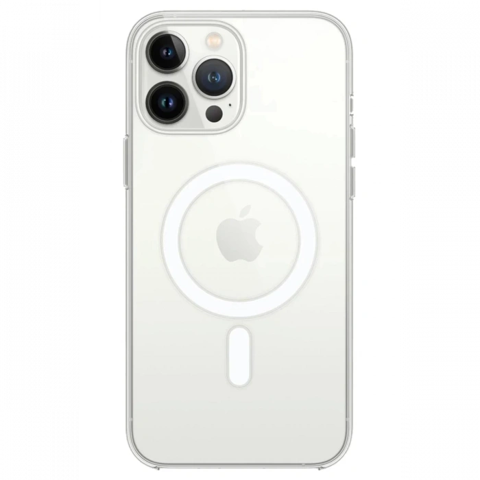 Apple iPhone 14 Pro Max Uyumlu Kılıf Magneticsafe Şeffaf Silikon - Şeffaf