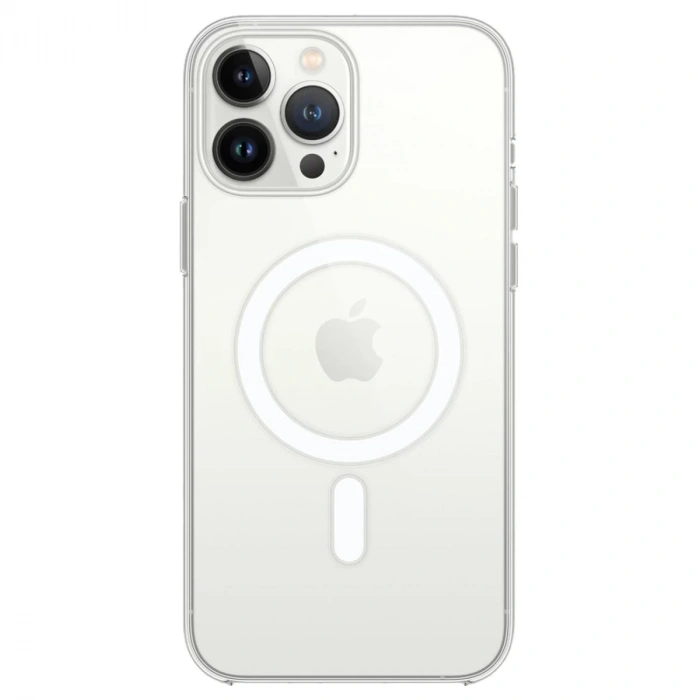 Apple iPhone 14 Pro Max Uyumlu Kılıf Magneticsafe Şeffaf Silikon - Şeffaf