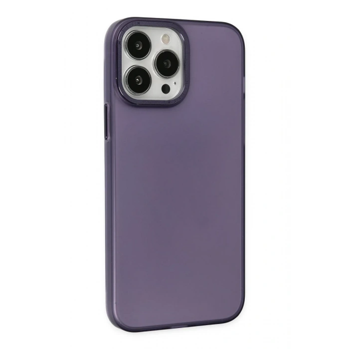 Apple iPhone 14 Pro Max Uyumlu Kılıf Modos Metal Kapak - Mor