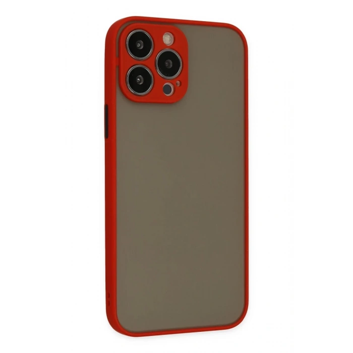 Apple iPhone 14 Pro Max Uyumlu Kılıf Montreal Silikon Kapak - Kırmızı