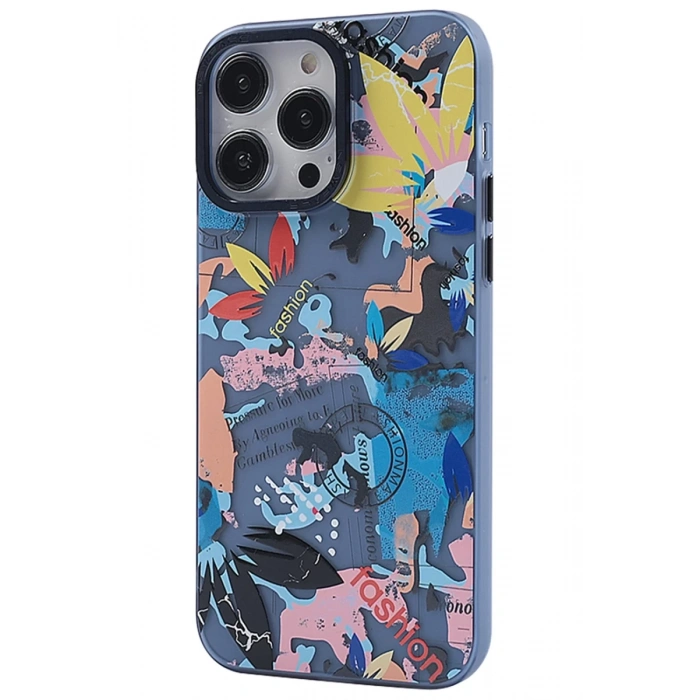 Apple iPhone 14 Pro Max Uyumlu Kılıf Prada Desenli Kapak - Prada Pembe - 1