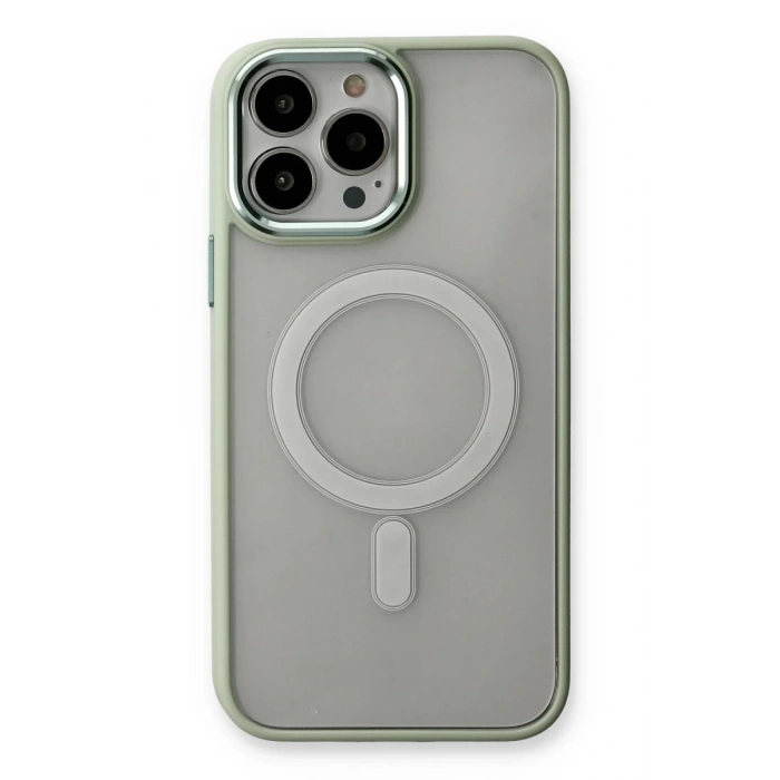 Apple iPhone 14 Pro Max Uyumlu Kılıf Room Magneticsafe Silikon - Su Yeşili