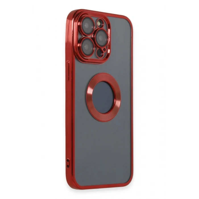 Apple iPhone 14 Pro Max Uyumlu Kılıf Slot Silikon - Kırmızı
