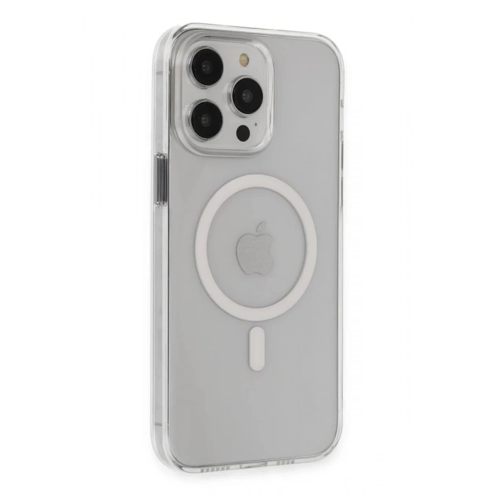 Apple iPhone 14 Pro Max Uyumlu Kılıf Tron Şeffaf Magsafe Kapak - Şeffaf