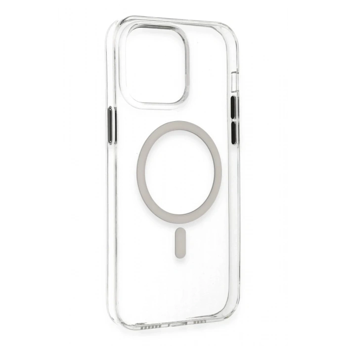 Apple iPhone 14 Pro Max Uyumlu Kılıf Tron Şeffaf Magsafe Kapak - Şeffaf