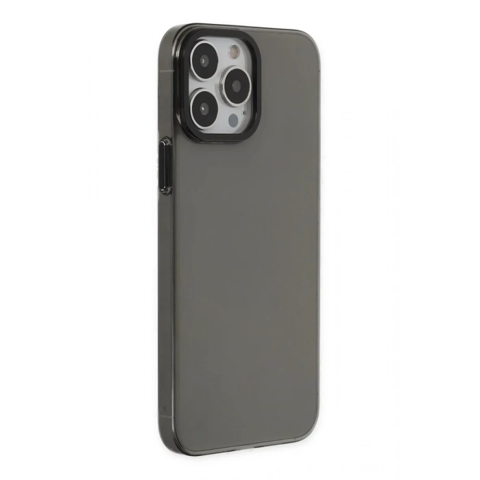 Apple iPhone 14 Pro Uyumlu Kılıf Anka PC Sert Metal Kapak - Siyah