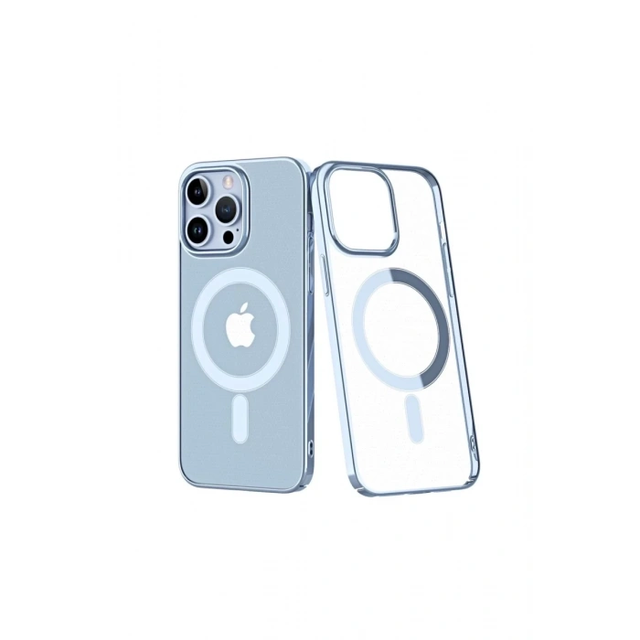 Apple iPhone 14 Pro Uyumlu Kılıf Element Magneticsafe Sert Kapak - Sierra Blue