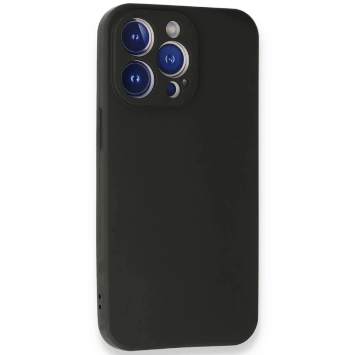 Apple iPhone 14 Pro Uyumlu Kılıf First Silikon - Siyah