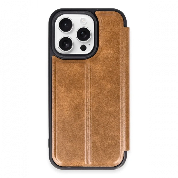 Apple iPhone 14 Pro Uyumlu Kılıf Flip Cover - Taba