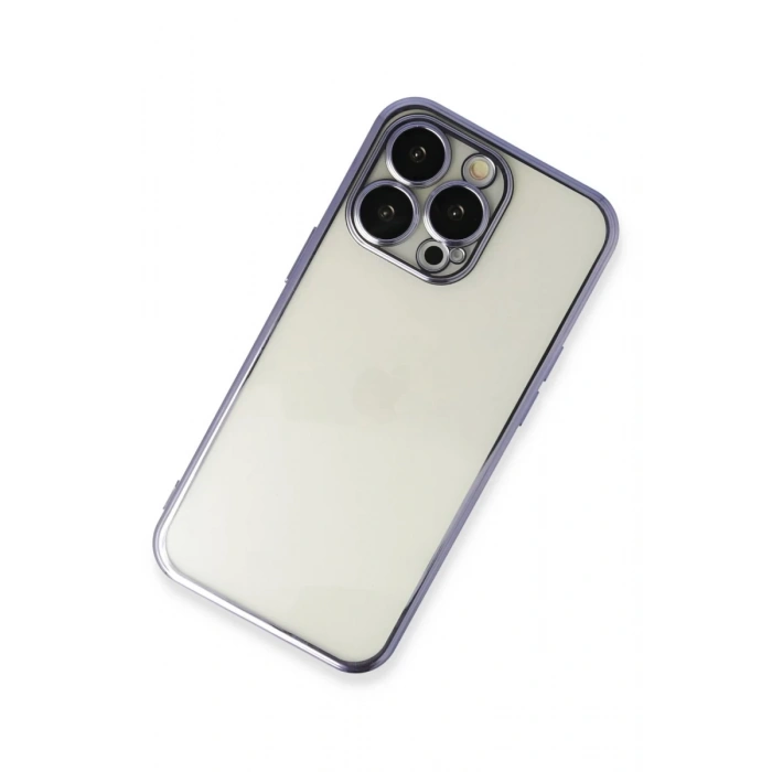 Apple iPhone 14 Pro Uyumlu Kılıf Lensli Silikon - Mor