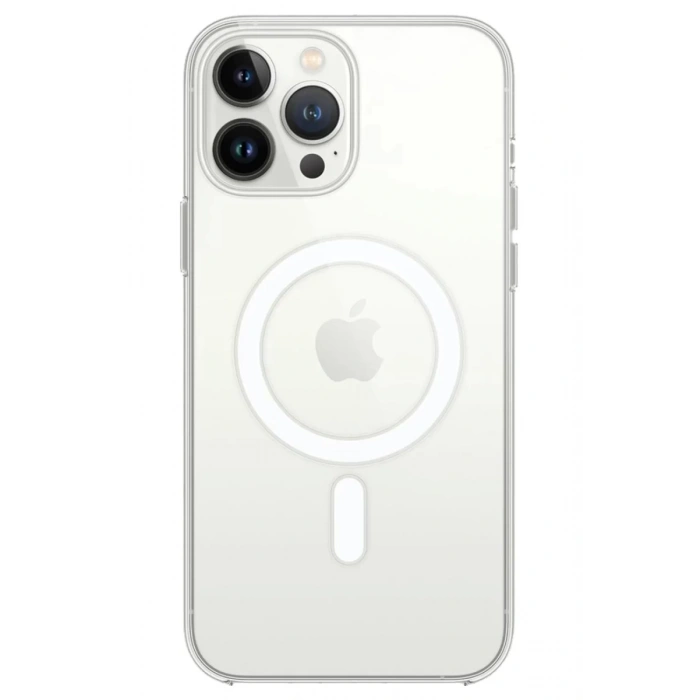Apple iPhone 14 Pro Uyumlu Kılıf Magneticsafe Şeffaf Silikon - Şeffaf