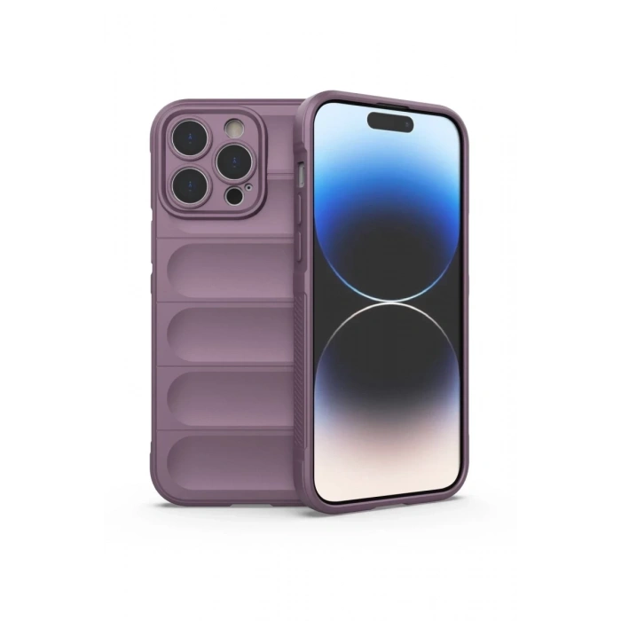 Apple iPhone 14 Pro Uyumlu Kılıf Optimum Silikon - Mor