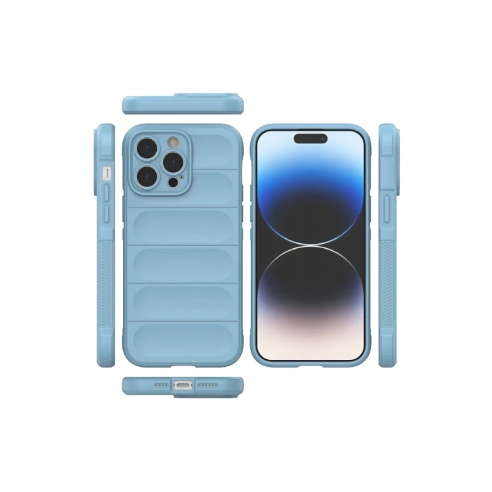 Apple iPhone 14 Pro Uyumlu Kılıf Optimum Silikon - Sky Blue