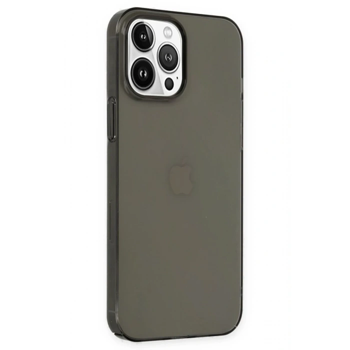 Apple iPhone 14 Pro Uyumlu Kılıf Pc Sert Şeffaf Kapak - Siyah