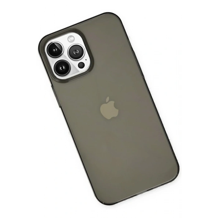 Apple iPhone 14 Pro Uyumlu Kılıf Pc Sert Şeffaf Kapak - Siyah