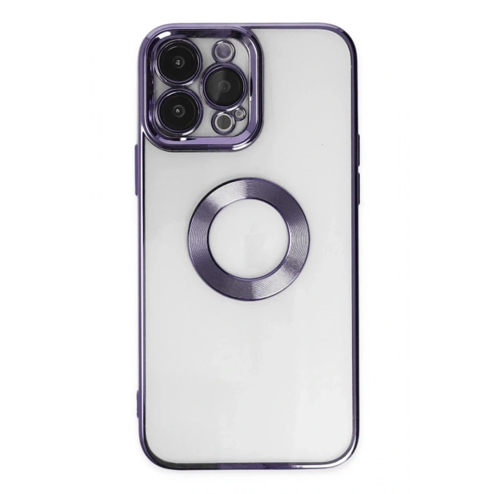 Apple iPhone 14 Pro Uyumlu Kılıf Slot Silikon - Mor