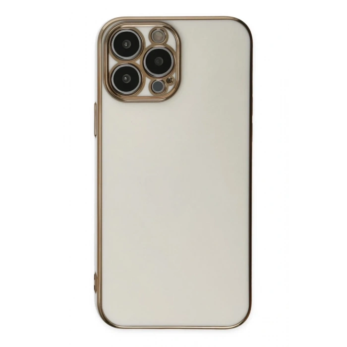 Apple iPhone 14 Pro Uyumlu Kılıf Volet Silikon - Beyaz
