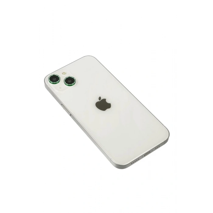 Apple iPhone 14 Uyumlu Diamond Kamera Lens - Yeşil