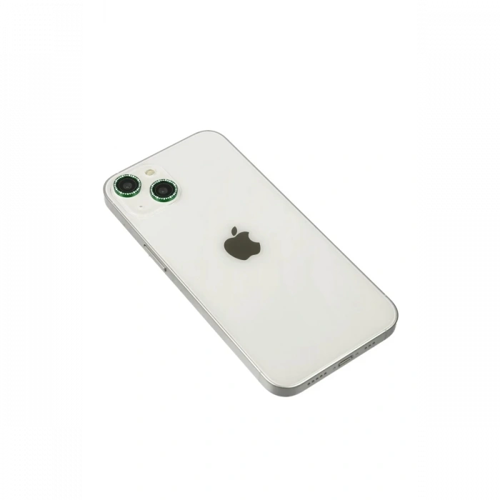 Apple iPhone 14 Uyumlu Diamond Kamera Lens - Yeşil