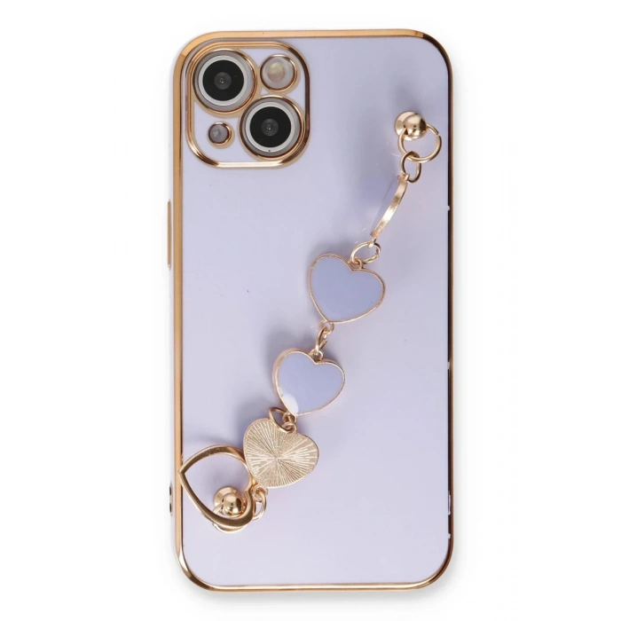 Apple iPhone 14 Uyumlu Kılıf Esila Silikon - Lila