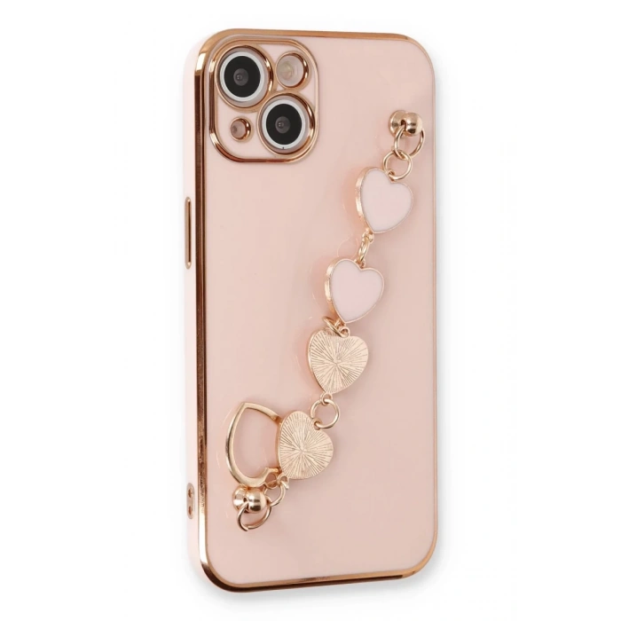 Apple iPhone 14 Uyumlu Kılıf Esila Silikon - Pudra