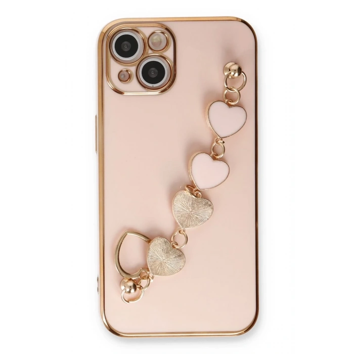 Apple iPhone 14 Uyumlu Kılıf Esila Silikon - Pudra