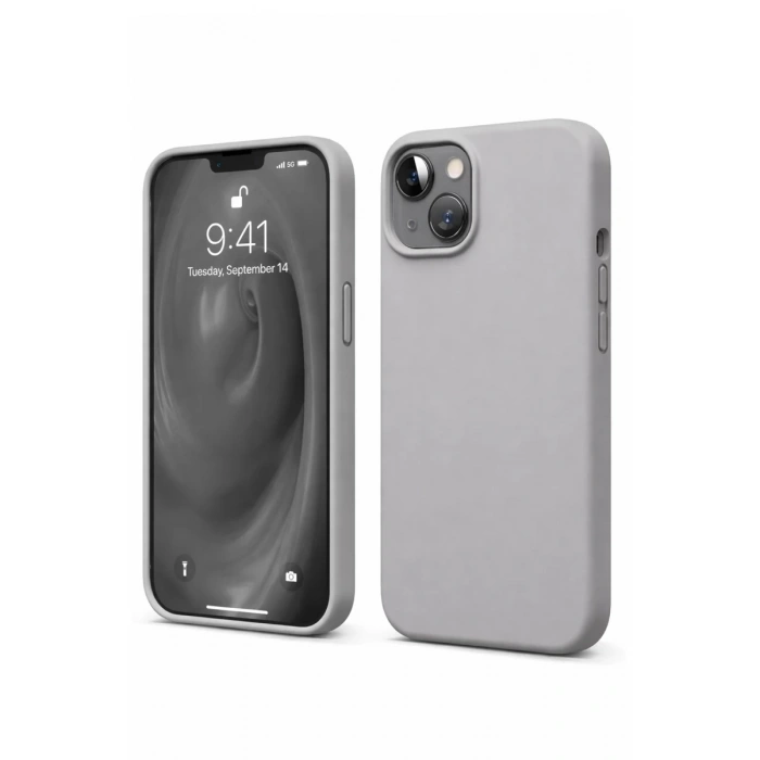 Apple iPhone 14 Uyumlu Kılıf First Silikon - Gri