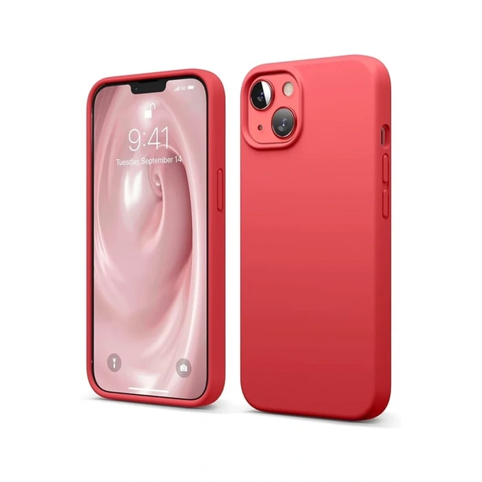 Apple iPhone 14 Uyumlu Kılıf First Silikon - Kırmızı