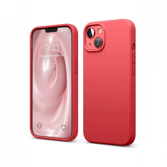 Apple iPhone 14 Uyumlu Kılıf First Silikon - Kırmızı