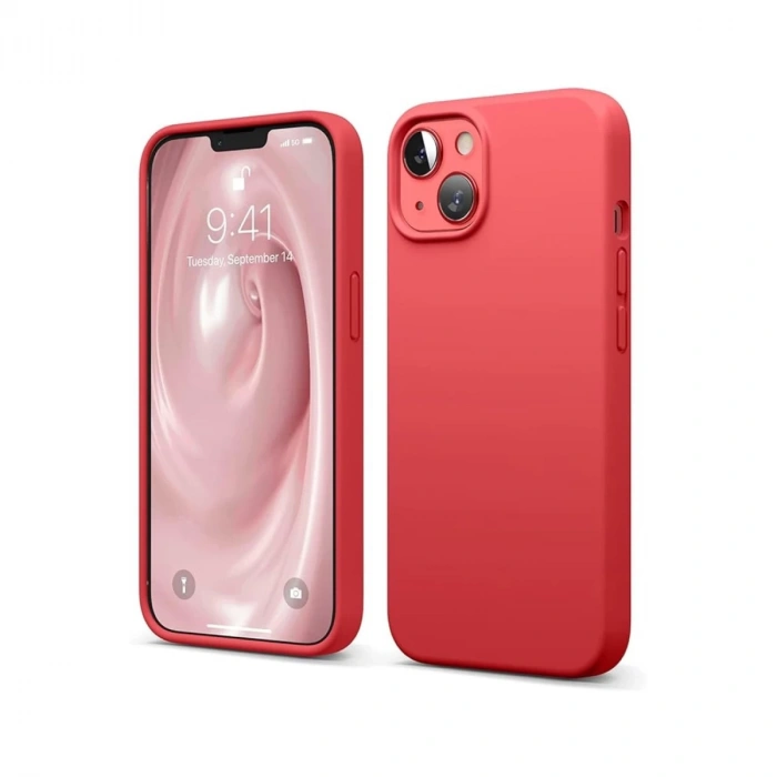 Apple iPhone 14 Uyumlu Kılıf First Silikon - Kırmızı