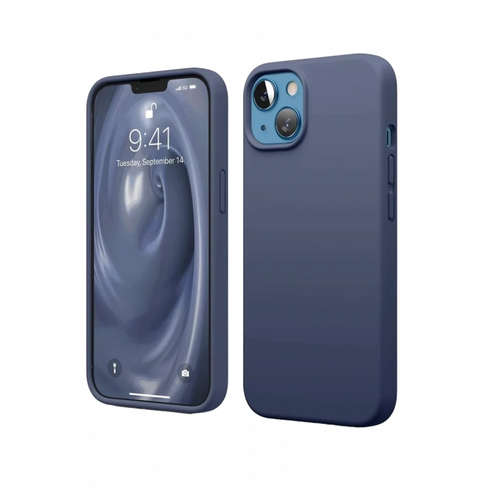 Apple iPhone 14 Uyumlu Kılıf First Silikon - Lacivert