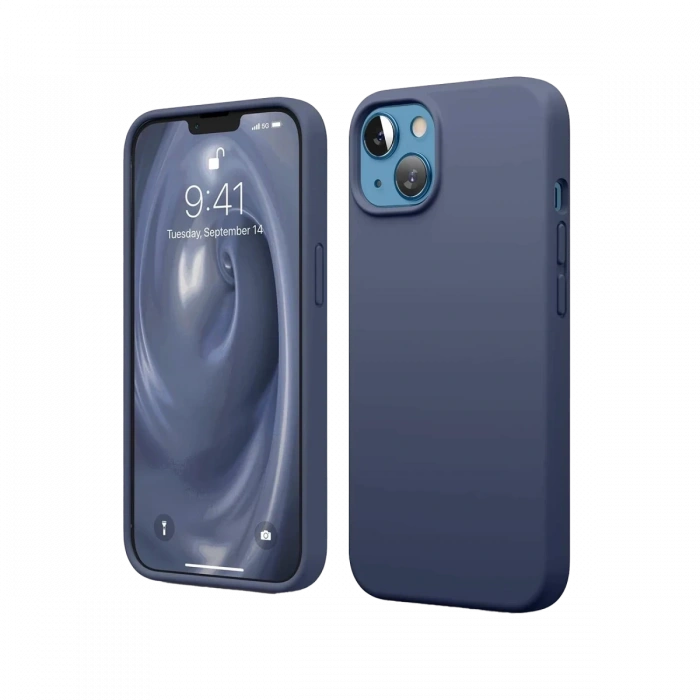 Apple iPhone 14 Uyumlu Kılıf First Silikon - Lacivert